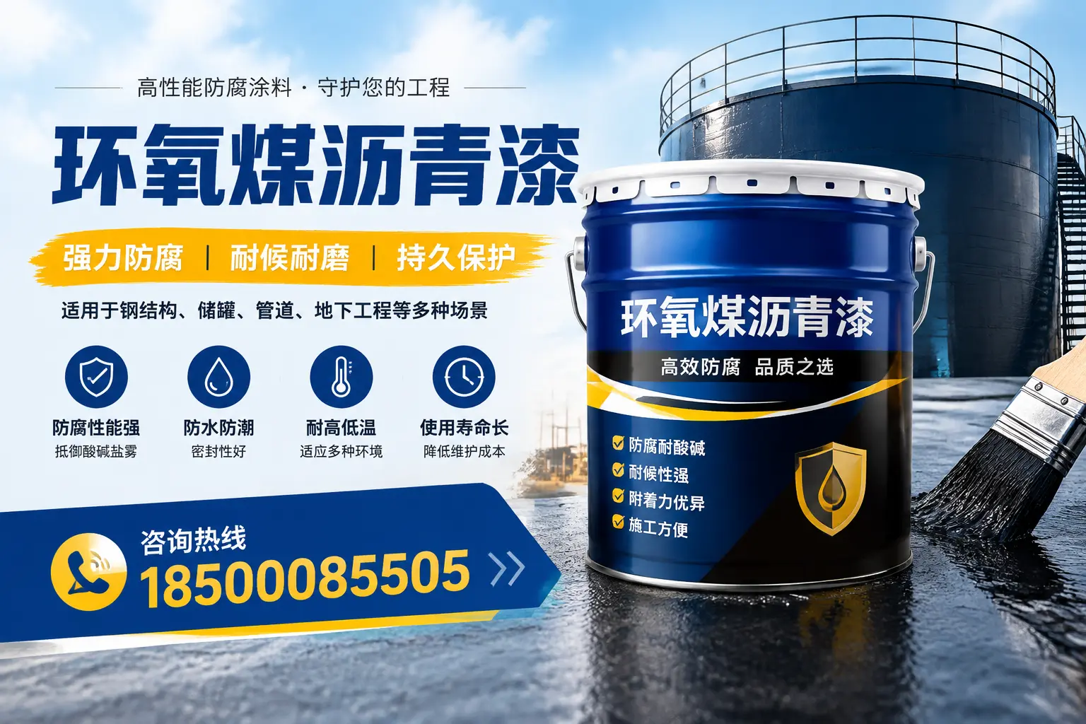 环氧煤沥青漆在工业中的应用，西城企业的选择